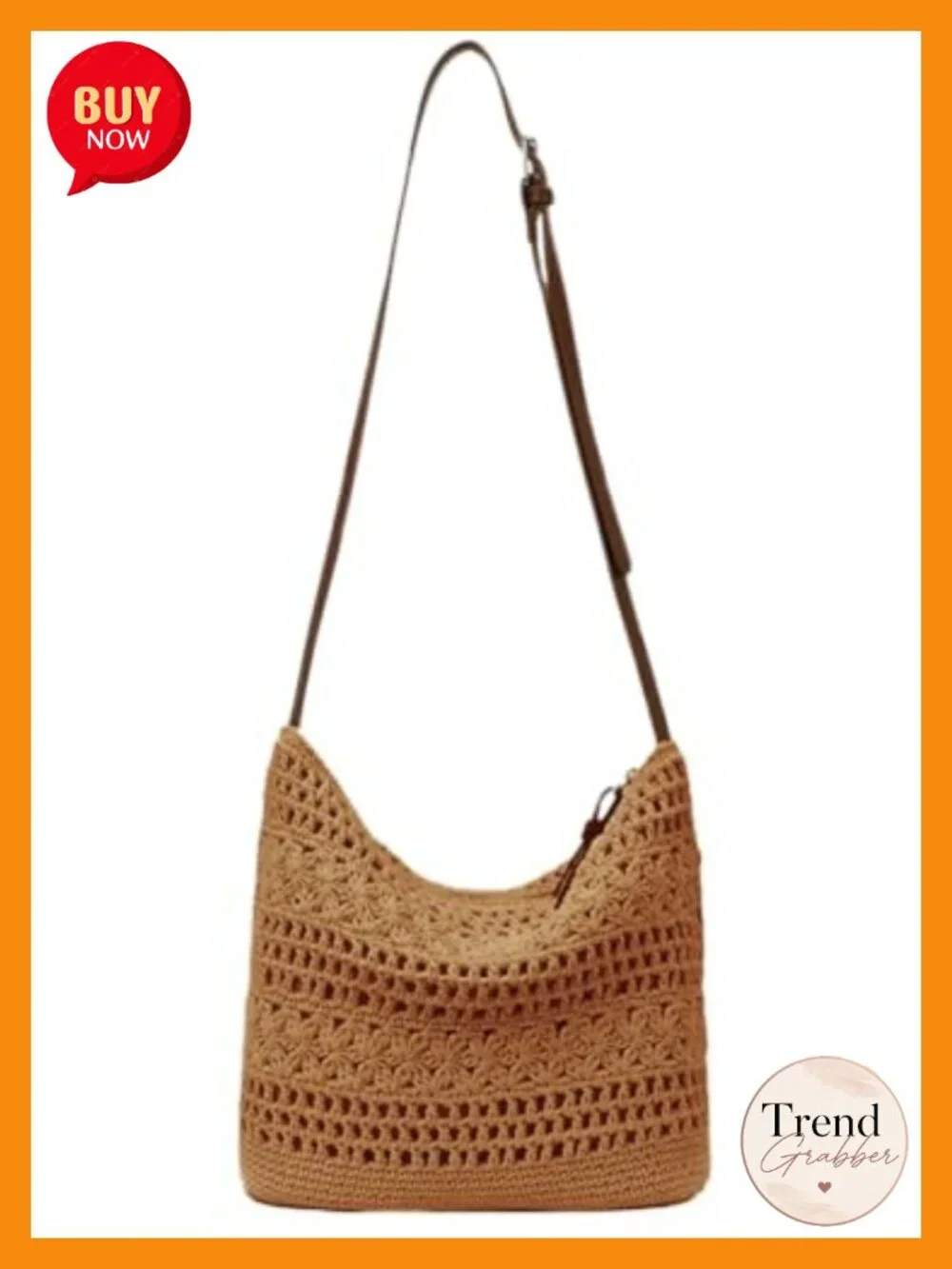 Crochet Boho Hobo Tote Handwoven Cotton Knitted Shoulder Bag Beach Vacation